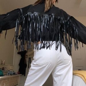 DENIM FRINGE JACKET!